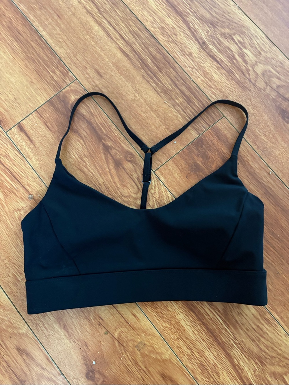 Vuori black adjustable strap bra
